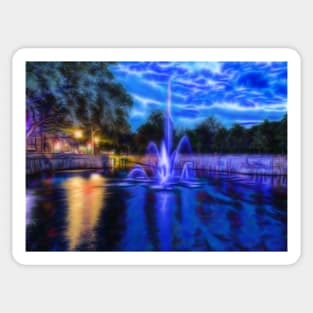 Electric Fountain Sticker